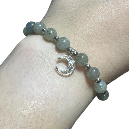 Labradorite Adjustable Moon/Star Crystal Bracelet