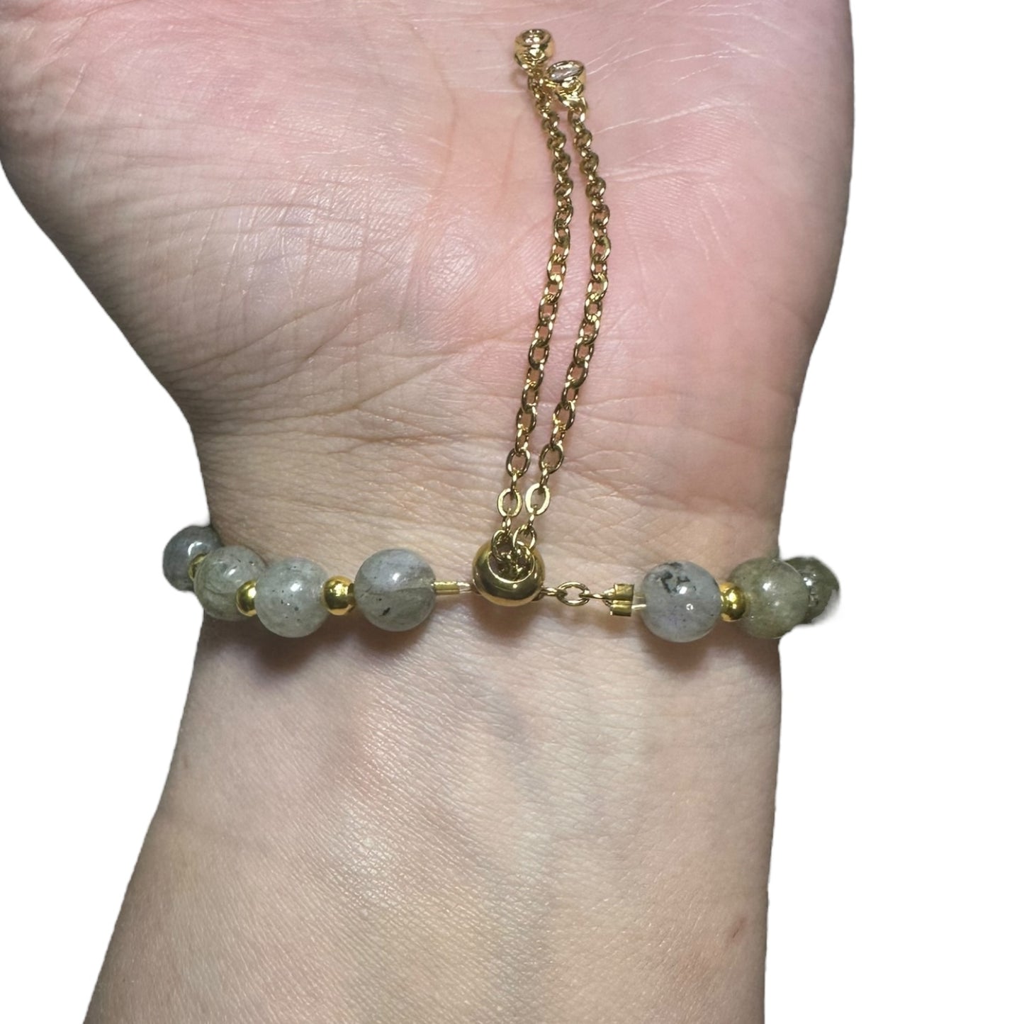 Labradorite Adjustable Moon/Star Crystal Bracelet