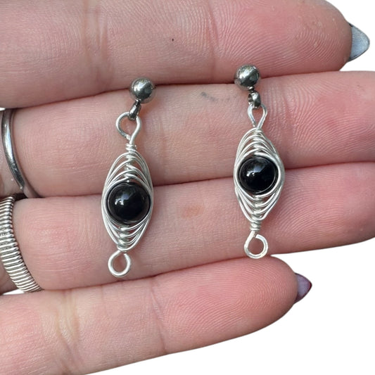 Sterling Silver | 14KT Gold Filled Hypoallergenic Herringbone Dangle Wire Earring