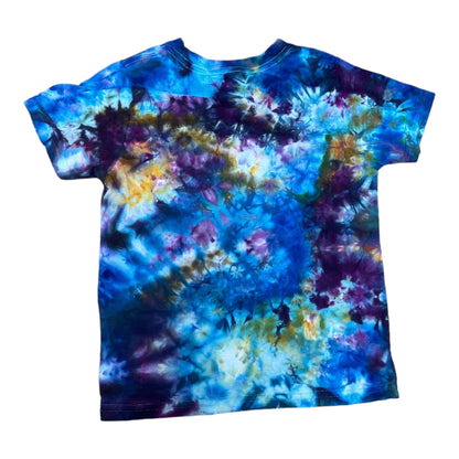 Toddler 5T Yellow Purple Blue and Green Scrunch Ice Dye Tie Dye Shirt