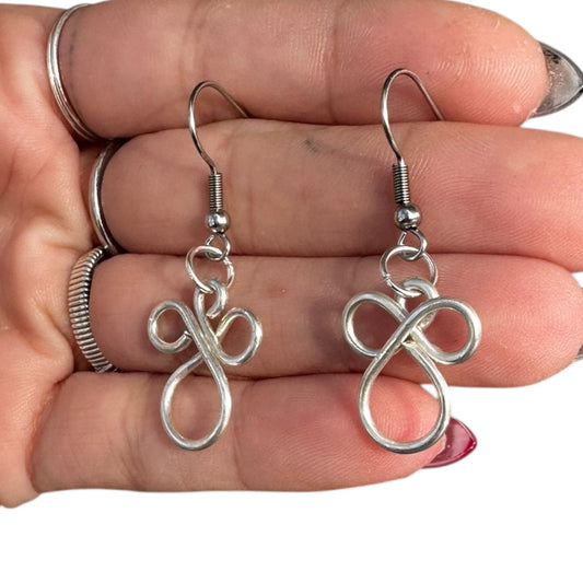 Sterling Silver | 14KT Gold Filled Hypoallergenic Angel Dangle Wire Earring