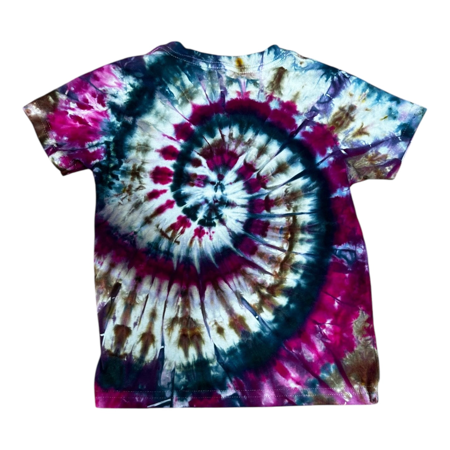 Toddler 2T Purple Brown and.Navy Spiral Ice Dye Tie Dye Shirt