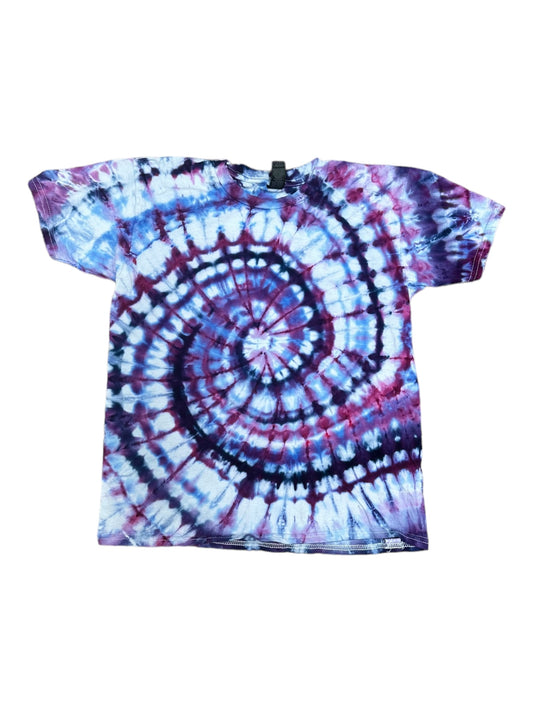 Youth Medium Purple Hues Spiral Ice Dye Tie Dye Shirt
