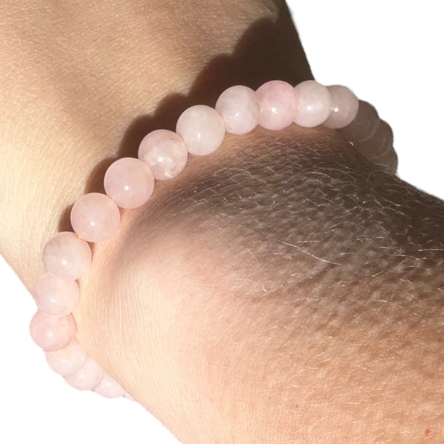 Rose Quartz Beaded Elastic Crystal Bracelet