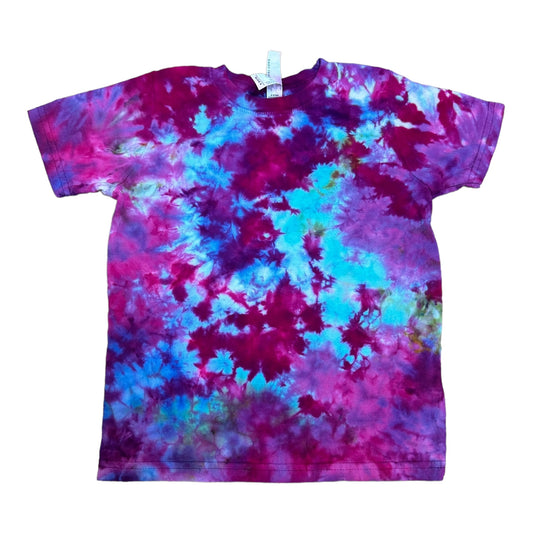 Toddler 4T Blue Purple and Green Scrunch Ice Dye Tie Dye Shirt