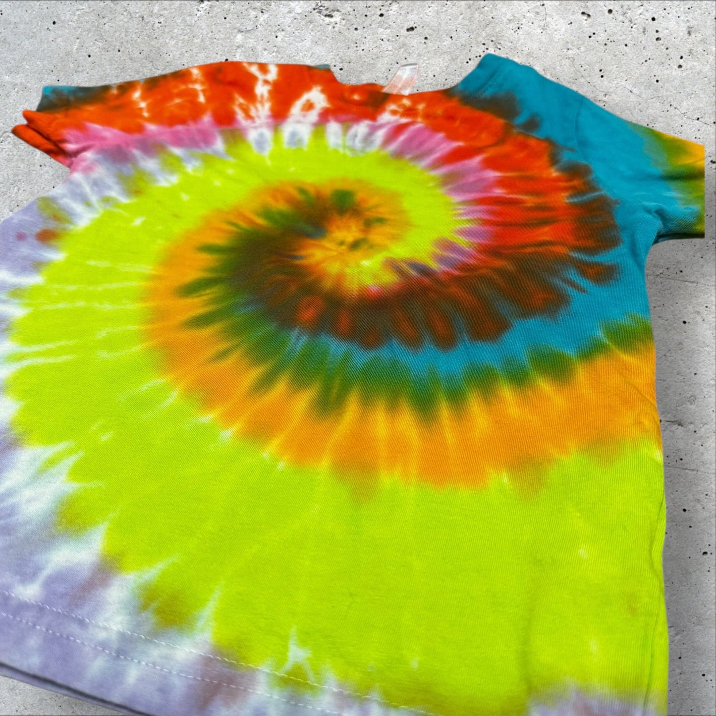 Toddler 4T Infant Neon Rainbow Tie Dye Long Sleeve Onesie