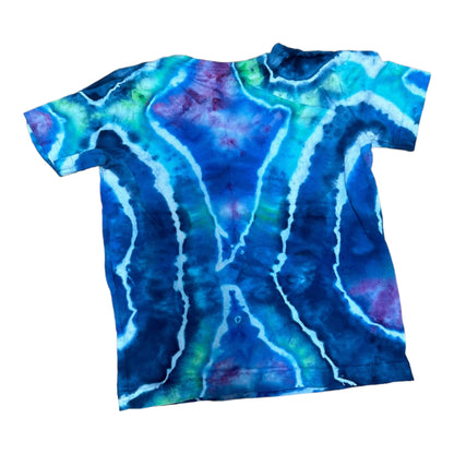 Toddler 2T Blue and Green Geode Ice Dye Tie Dye Shirt