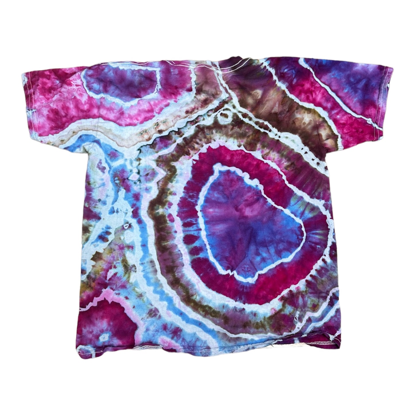 Youth Medium Purple Brown and Blue Geode Ice Dye Tie Dye Shirt