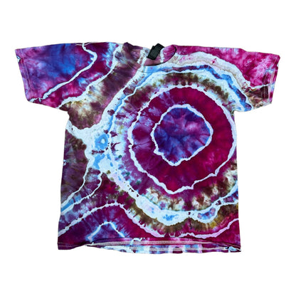 Youth Medium Purple Brown and Blue Geode Ice Dye Tie Dye Shirt