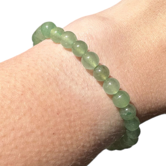 Green Aventurine Beaded Elastic Crystal Bracelet