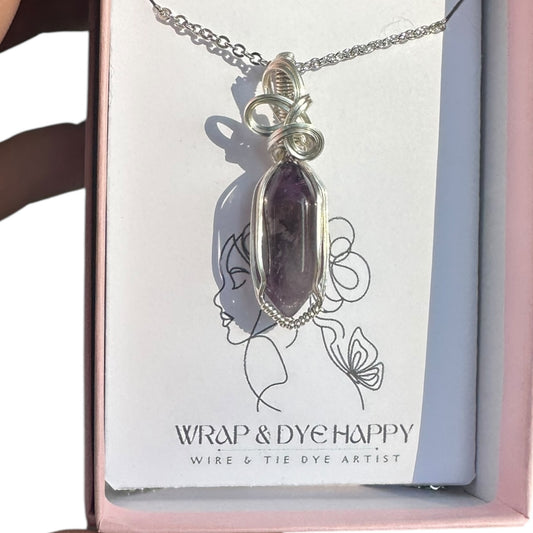 Sterling Silver | 14KT Gold Filled Amethyst Mini Bezel Pendant