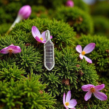 Sterling Silver Wire Wrapped Amethyst Crystal Pendant