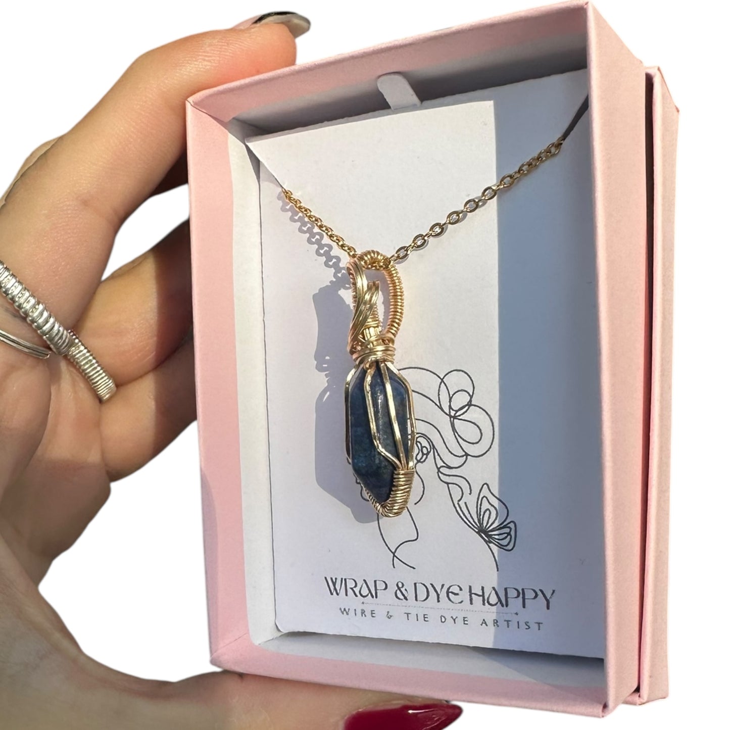 Sterling Silver | 14KT Gold Filled Sodalite Mini Bezel Pendant
