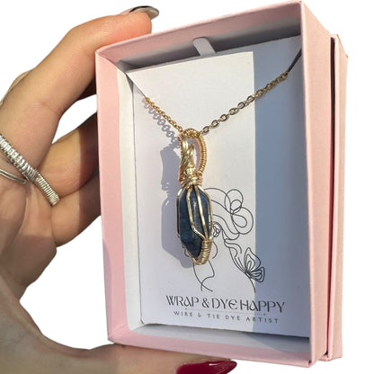 Sterling Silver | 14KT Gold Filled Sodalite Mini Bezel Pendant