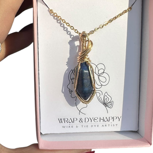 Sterling Silver | 14KT Gold Filled Sodalite Mini Bezel Pendant
