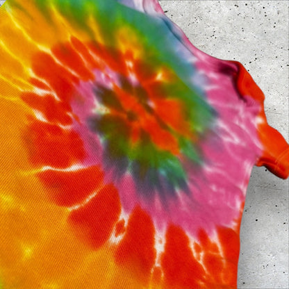 Infant 18 Months Neon Rainbow Tie Dye Onesie