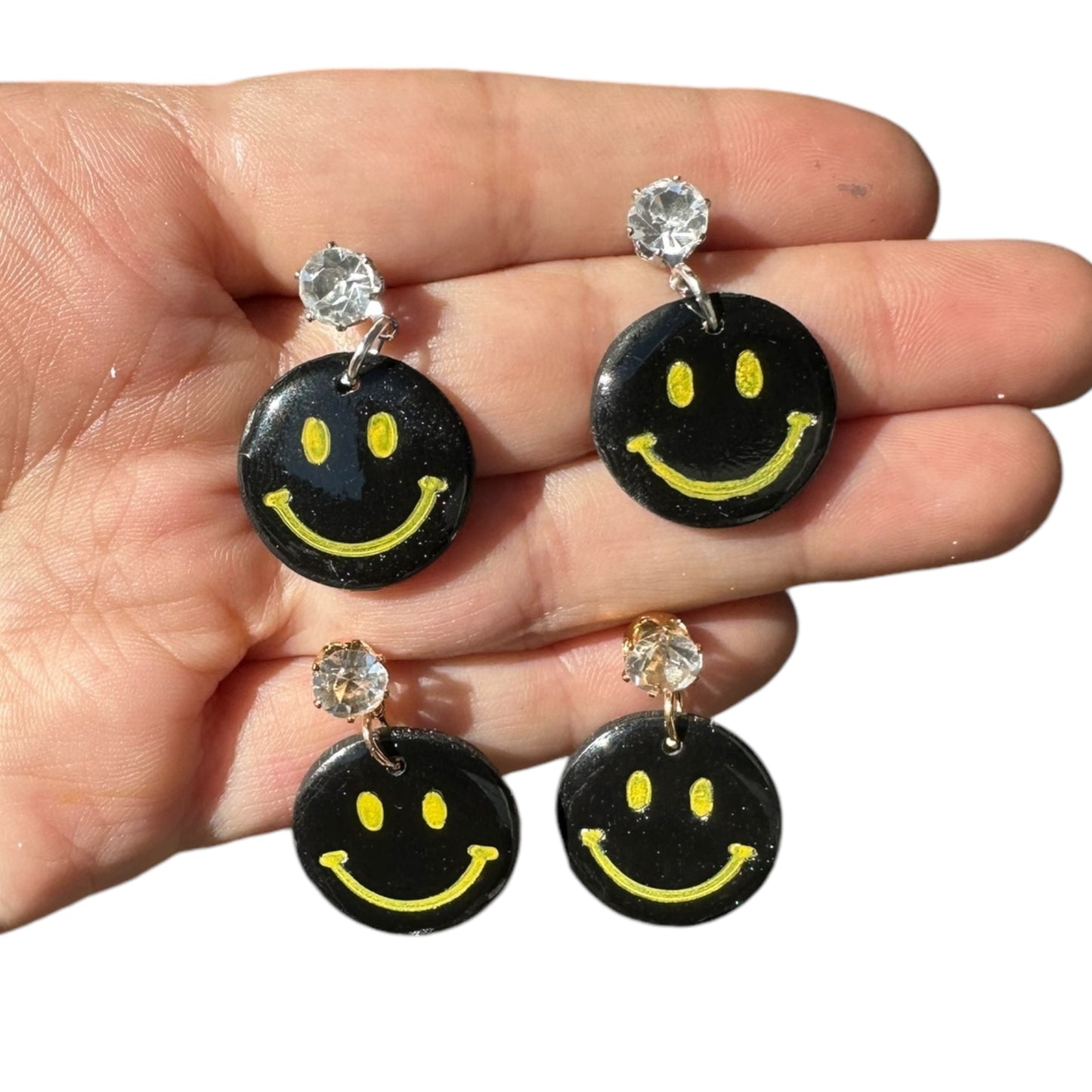 Hypoallergenic Smiley Face Clay Earrings