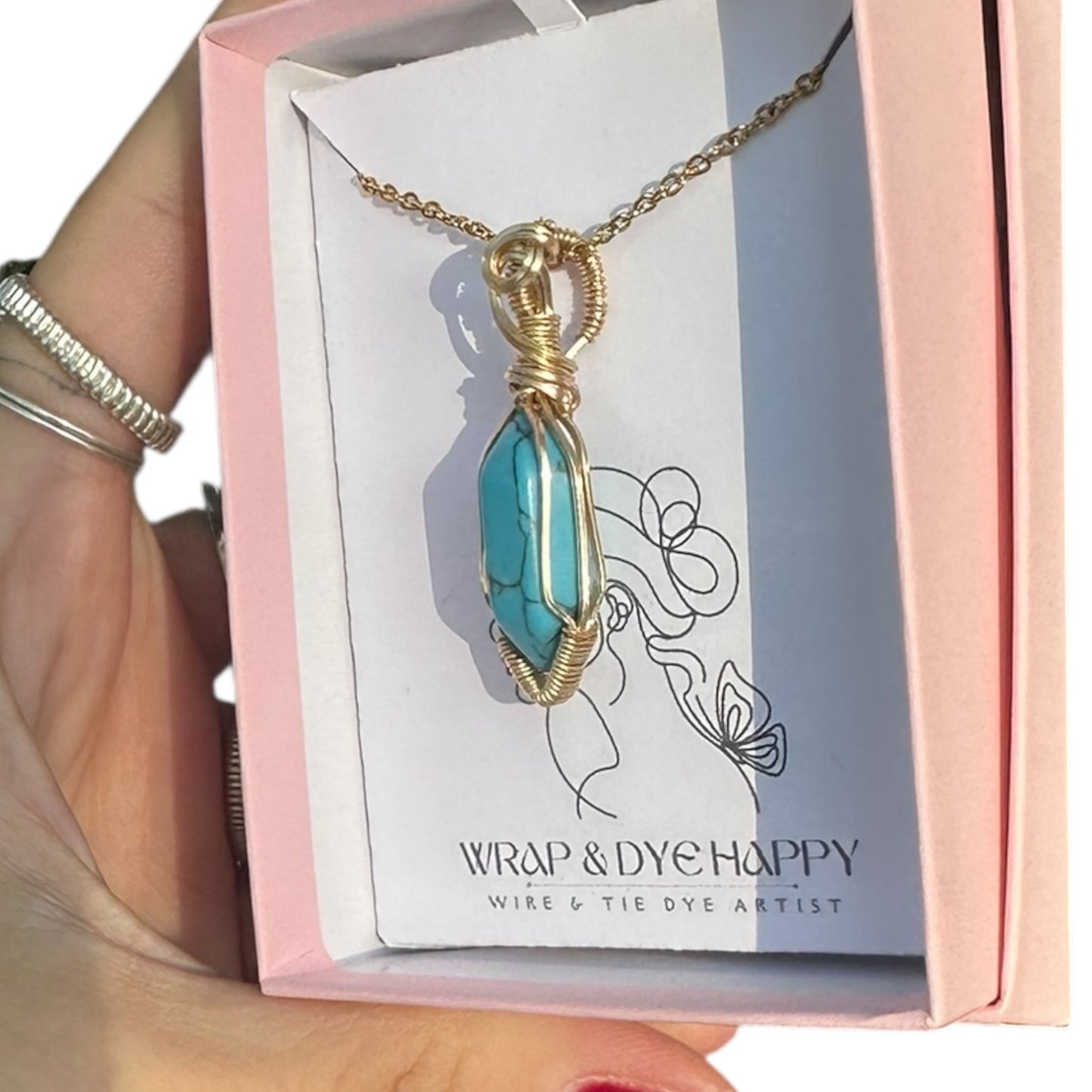 Sterling Silver | 14KT Gold Filled Turquoise Mini Bezel Pendant