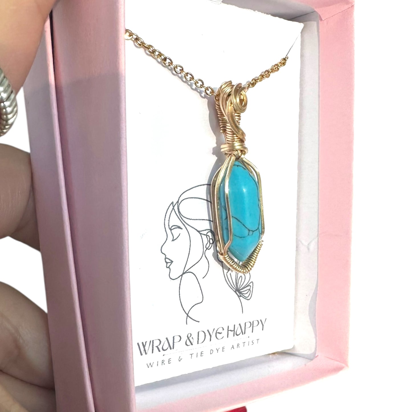 Sterling Silver | 14KT Gold Filled Turquoise Mini Bezel Pendant