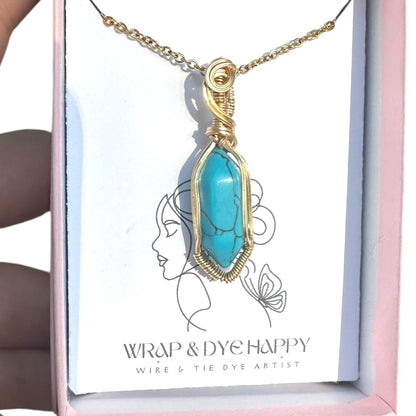 Sterling Silver | 14KT Gold Filled Turquoise Mini Bezel Pendant