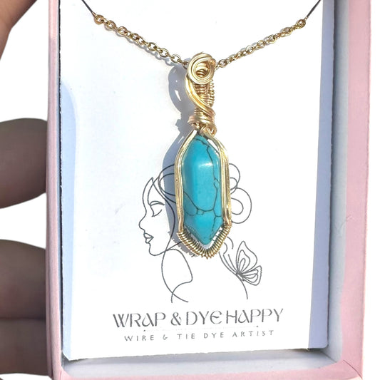 Sterling Silver | 14KT Gold Filled Turquoise Mini Bezel Pendant
