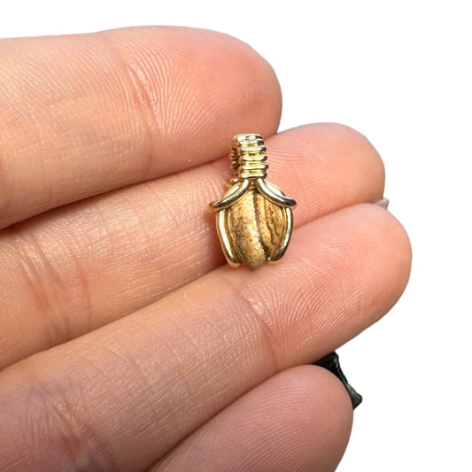 Sterling Silver | 14KT Gold Filled Mini Teardrop Picture Jasper Wishbone Wire Wrapped Pendant