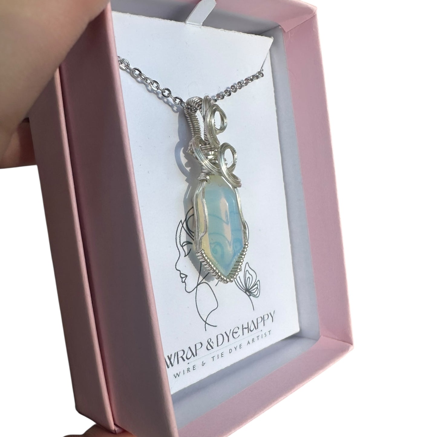 Sterling Silver | 14KT Gold Filled Opalite Mini Bezel Pendant