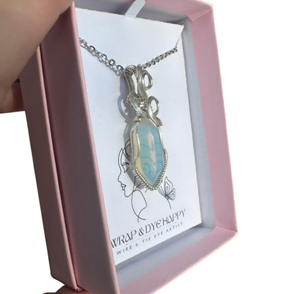 Sterling Silver | 14KT Gold Filled Opalite Mini Bezel Pendant