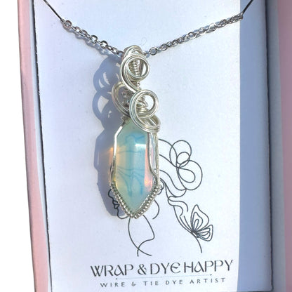 Sterling Silver | 14KT Gold Filled Opalite Mini Bezel Pendant