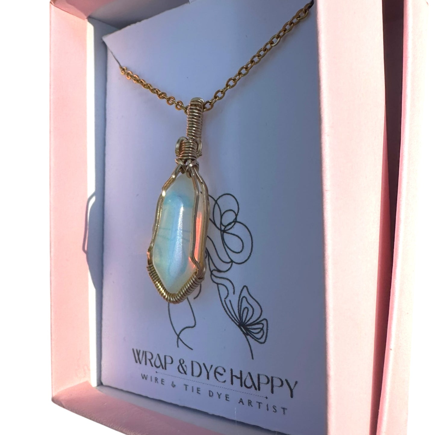 Sterling Silver | 14KT Gold Filled Opalite Mini Bezel Pendant