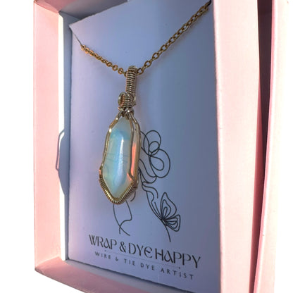 Sterling Silver | 14KT Gold Filled Opalite Mini Bezel Pendant