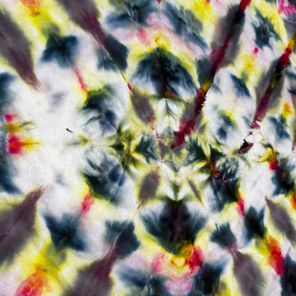Adult XL Pink Black and Yellow Tie Dye Shirt