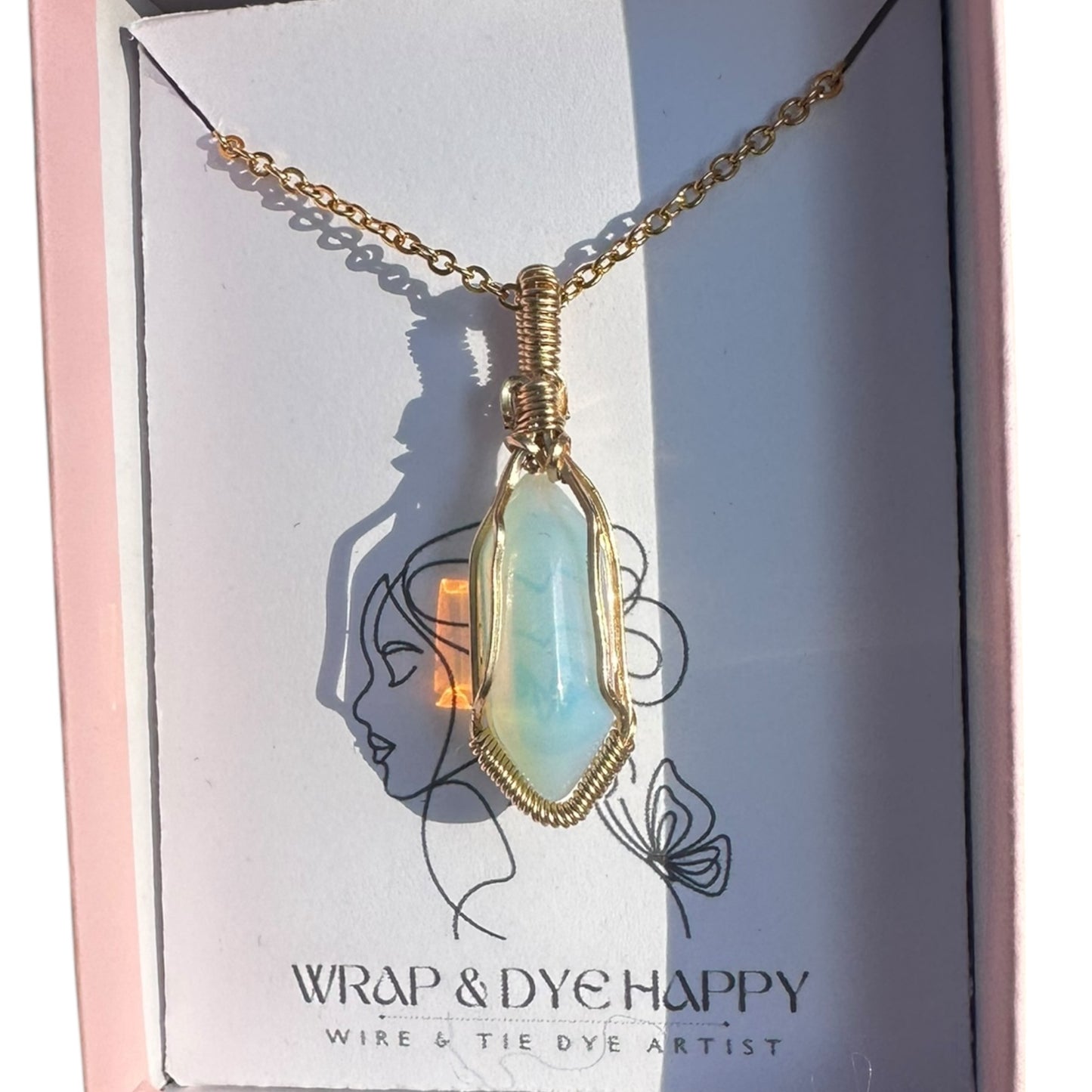 Sterling Silver | 14KT Gold Filled Opalite Mini Bezel Pendant