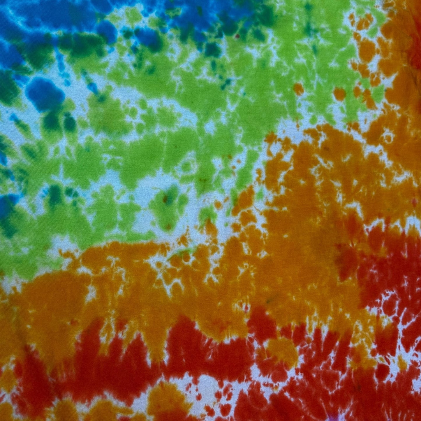 Adult XL Neon Rainbow Scrunch Tie Dye Shirt