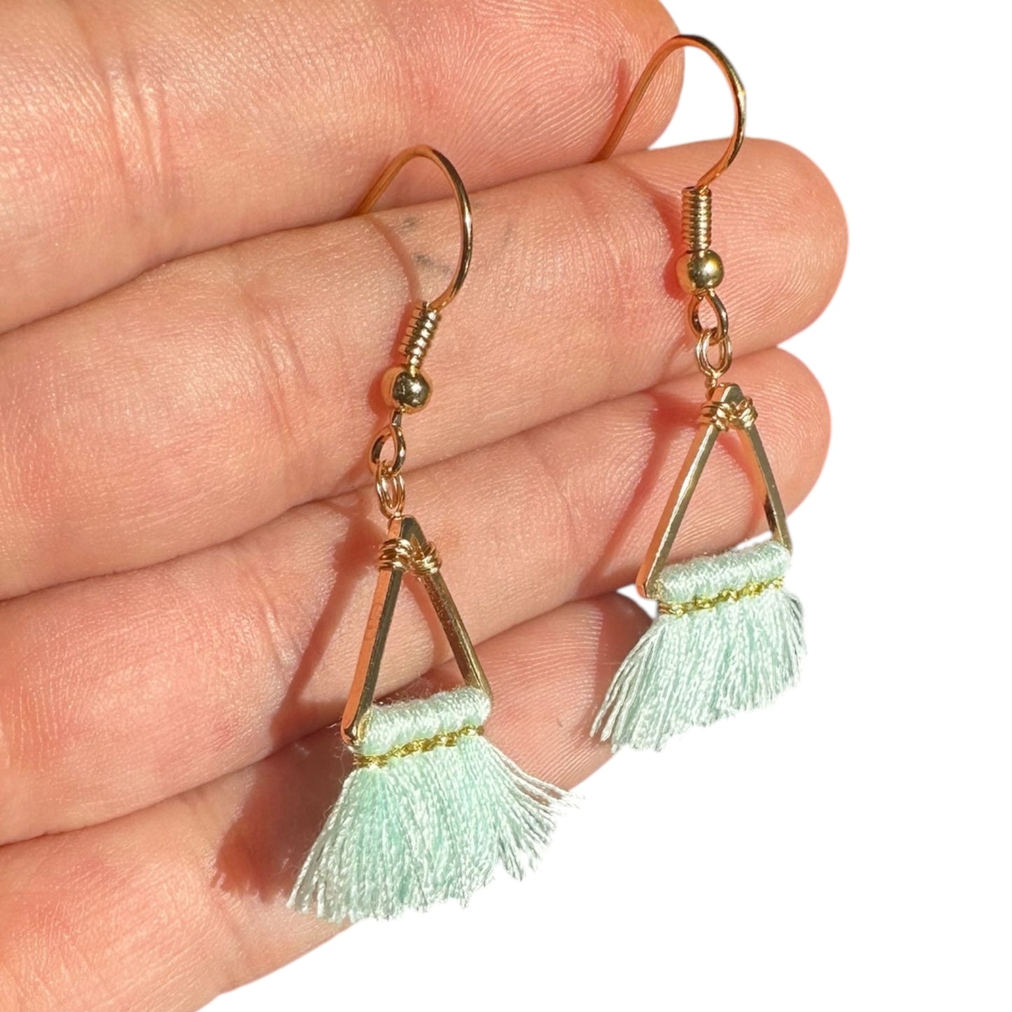 14KT Gold Filled Hypoallergenic Fringe Dangle Wire Earring