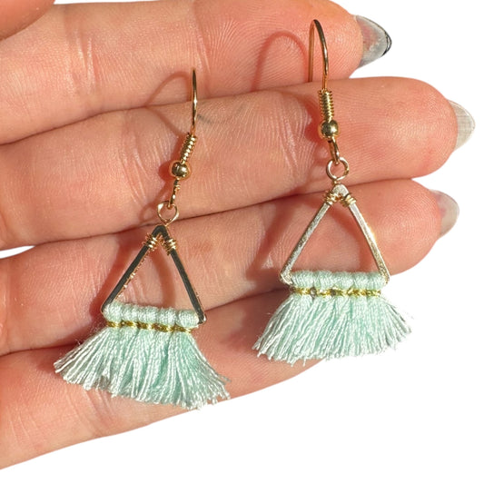 14KT Gold Filled Hypoallergenic Fringe Dangle Wire Earring