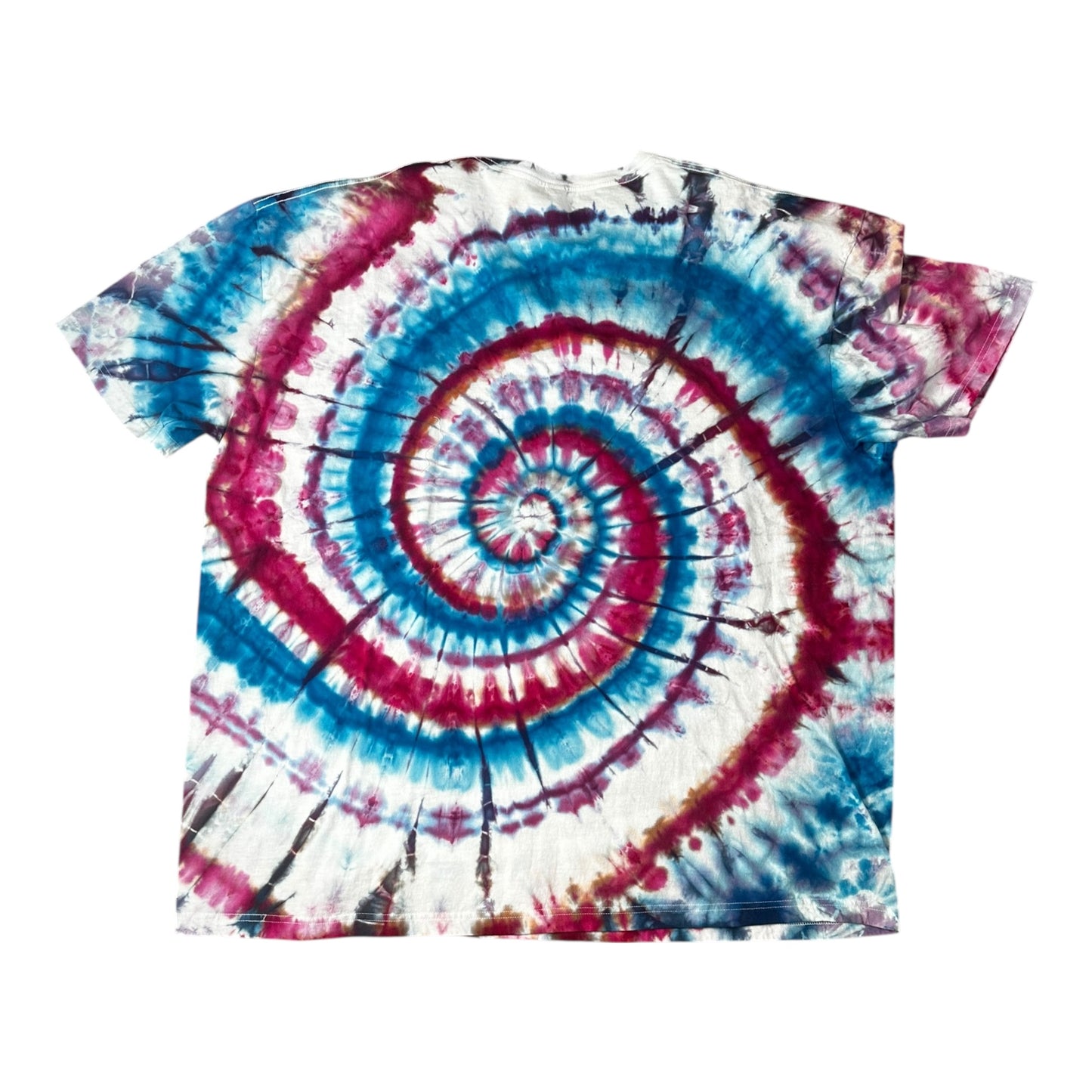 Adult 4XL Orange and Purple Scrunch Ice Dye Tie Dye Shirt
