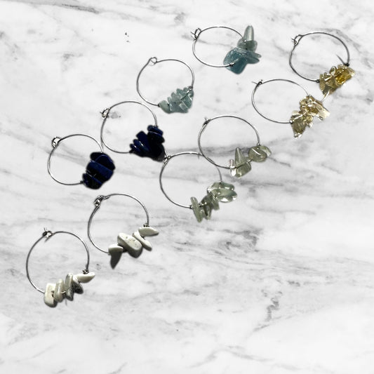 Silver | Gold Hypoallergenic Hoop Crystal Earring