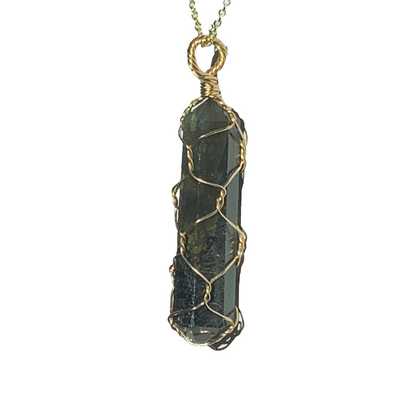 Sterling Silver | 14 KT Gold Filled Labradorite Wire Wrapped Caged Pendant