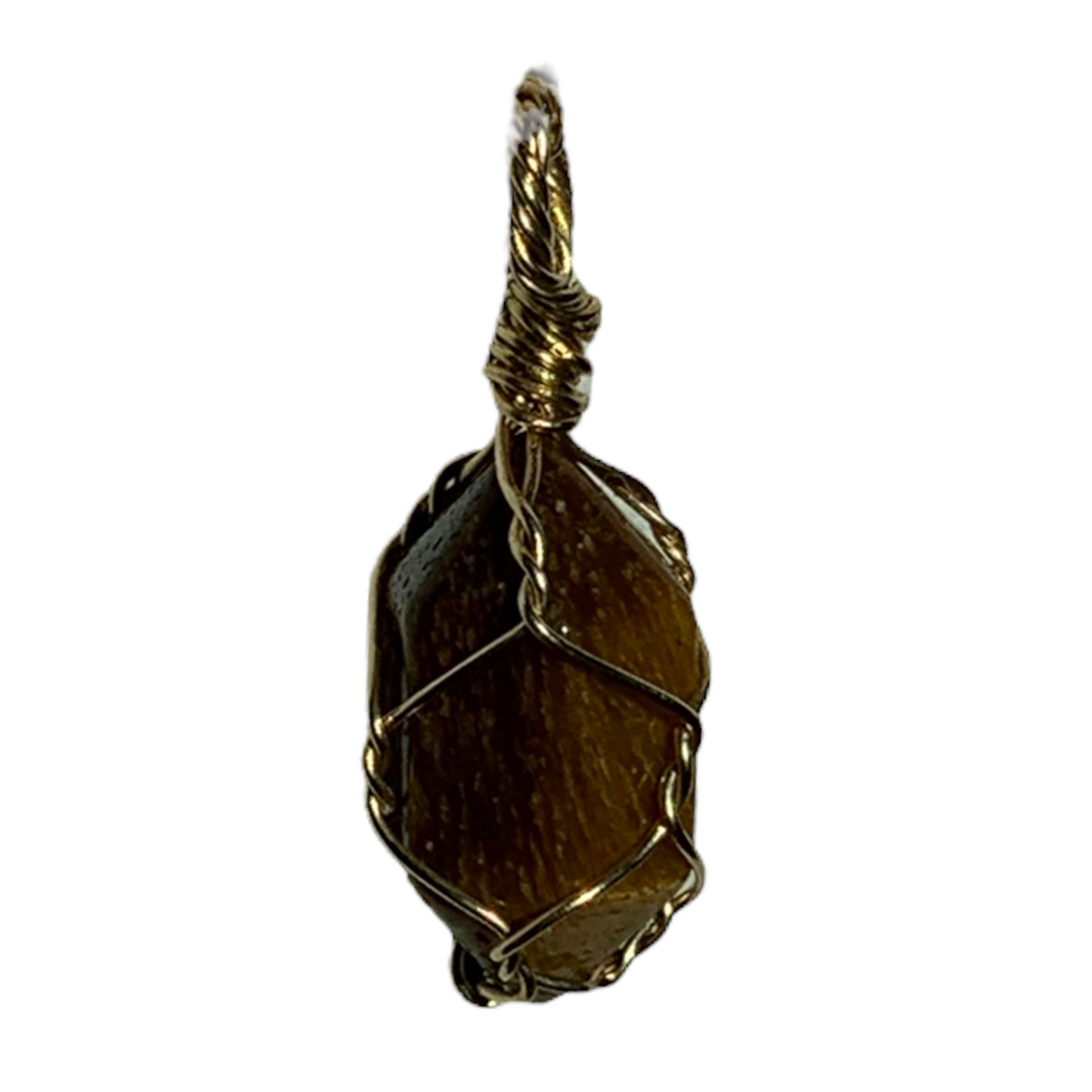 Sterling Silver | 14KT Gold Filled Mini Cage Tiger's Eye Pendant