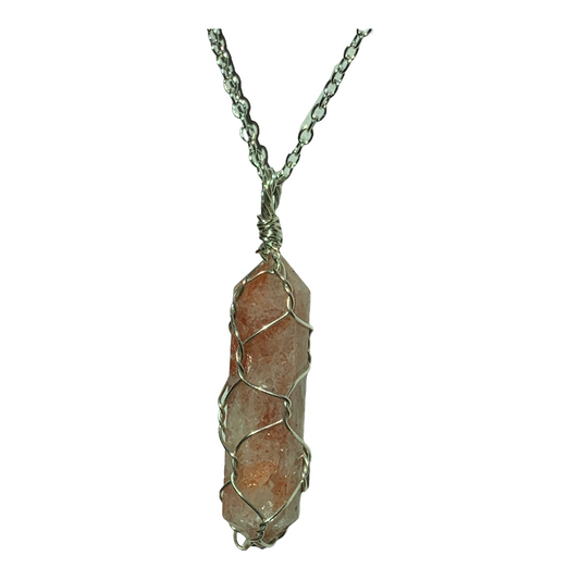 Sterling Silver | 14KT Gold Filled Sunstone Wire Cage Pendant