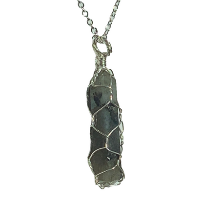 Sterling Silver | 14 KT Gold Filled Labradorite Wire Wrapped Caged Pendant