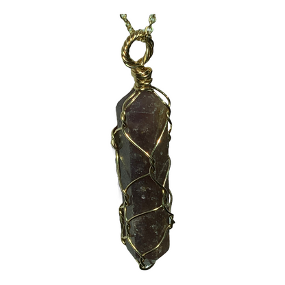 Sterling Silver | 14KT Gold Filled Lepidolite Wire Caged Pendant