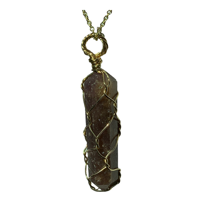 Sterling Silver | 14KT Gold Filled Lepidolite Wire Caged Pendant