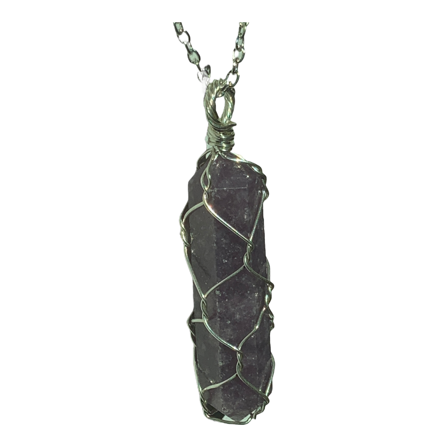 Sterling Silver | 14KT Gold Filled Lepidolite Wire Caged Pendant