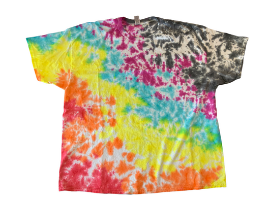 Adult 3XL Rainbow Scrunch Tie Dye Shirt