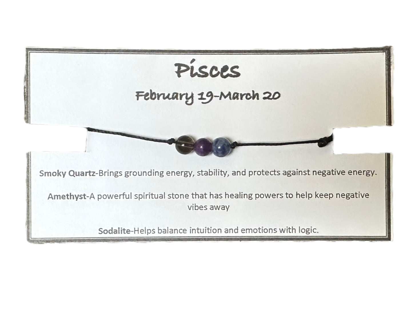 Adjustable Zodiac Horoscope Crystal Bracelet