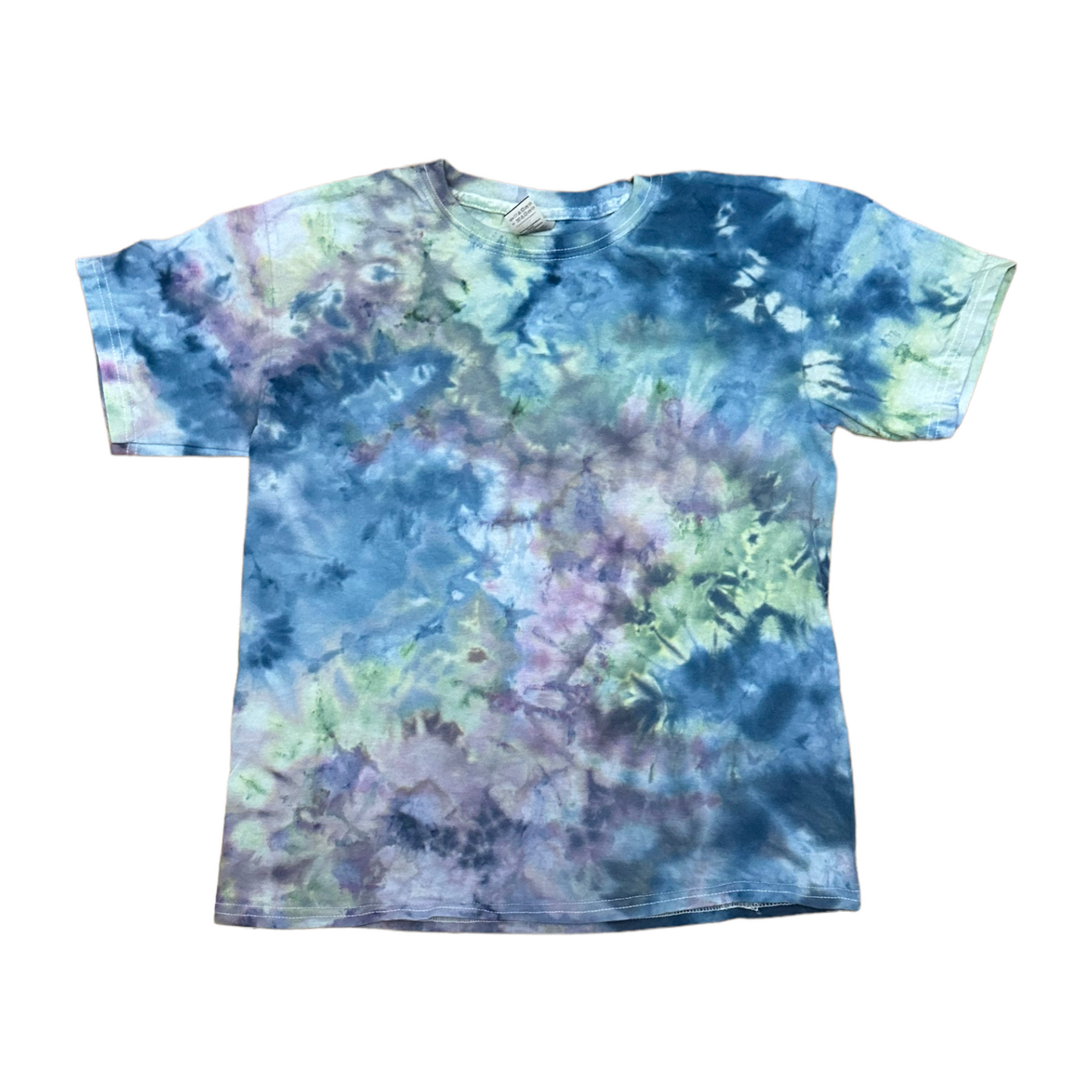 Youth Large Blue Purple Green Ice Tie Dye