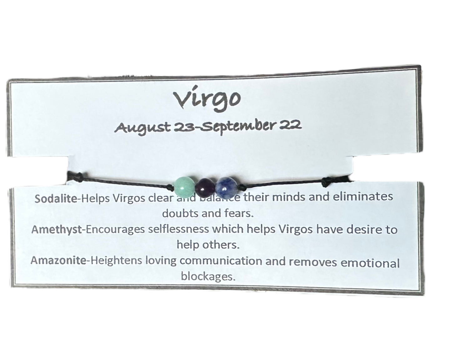 Adjustable Zodiac Horoscope Crystal Bracelet