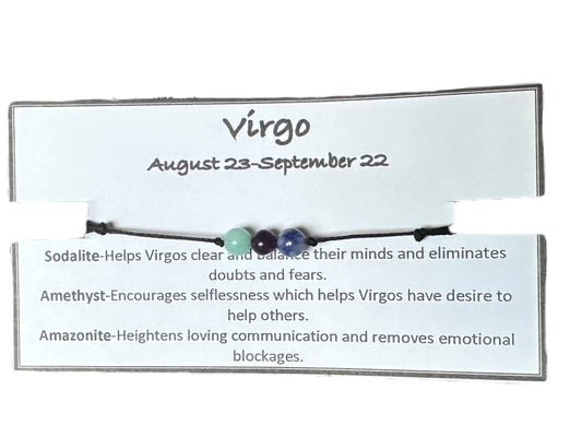 Adjustable Zodiac Horoscope Crystal Bracelet